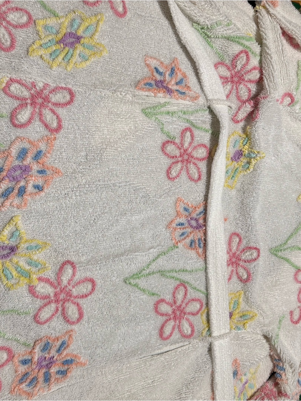 Canyon Group Vintage Chenille Floral Robe size L - Picture 6 of 15